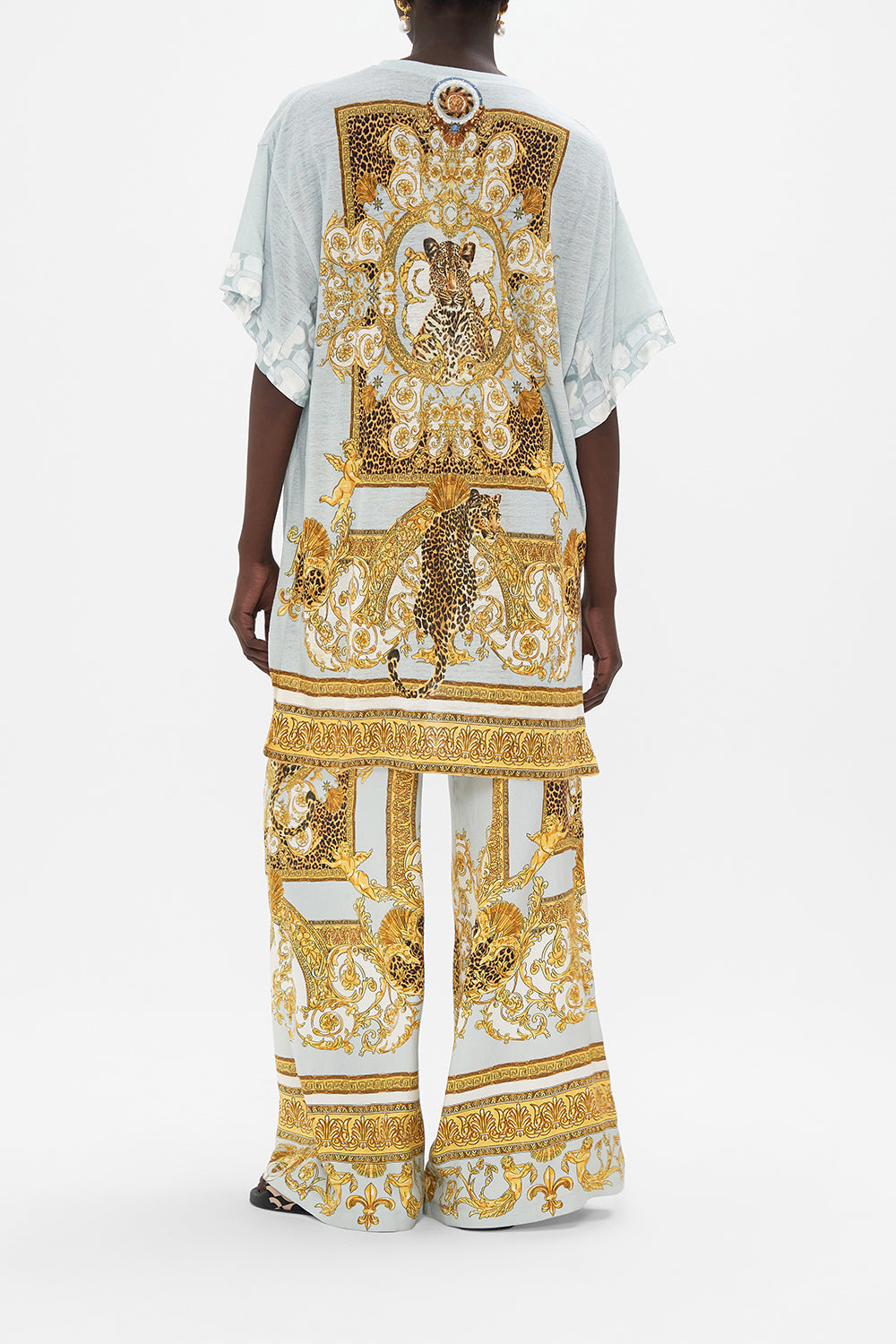 PANELLED SIDE SPLIT TEE PALAZZO PRIDE