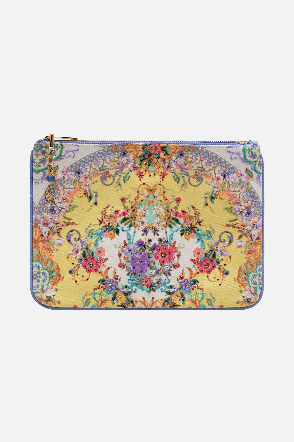 Product view of CAMILLA small clutch in Caterina Spritz print