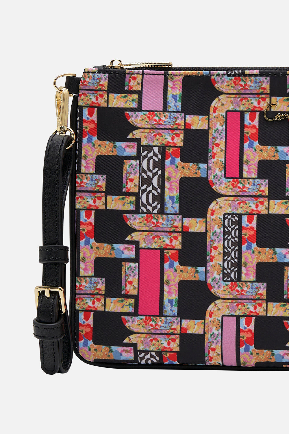 NYLON ZIP TOP CLUTCH SIGNORA MILANO