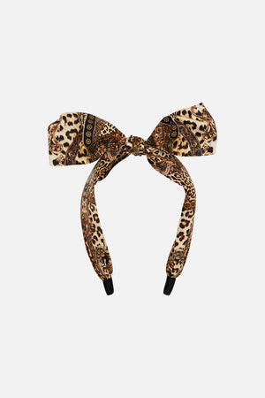 Product view of CAMILLA silk leopardprint headband in Standing Ovation print 