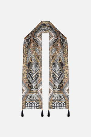 Product view of CAMILLA long silk scarf in Look Up Tesoro print