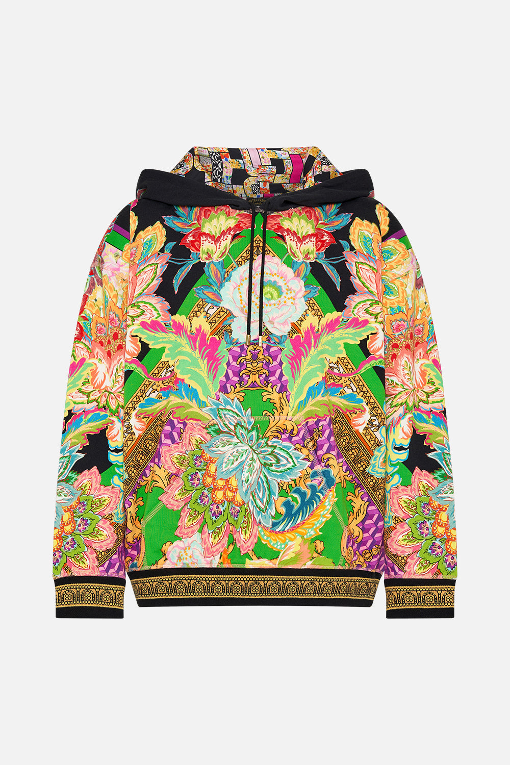 Product view of Hotel Franks By CAMILLA mens oversized hoodie in Sundowners in Sicily print
