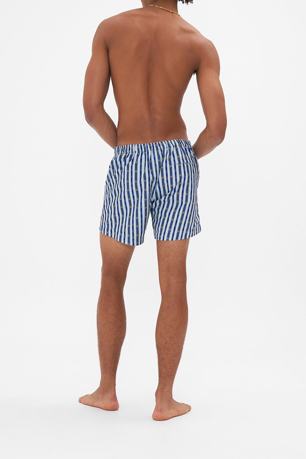 The CAMILLA TAILORED SWIM SHORT AMALFI LULLABY in our  print.