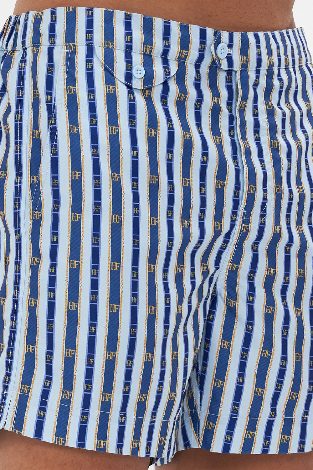 The CAMILLA TAILORED SWIM SHORT AMALFI LULLABY in our  print.