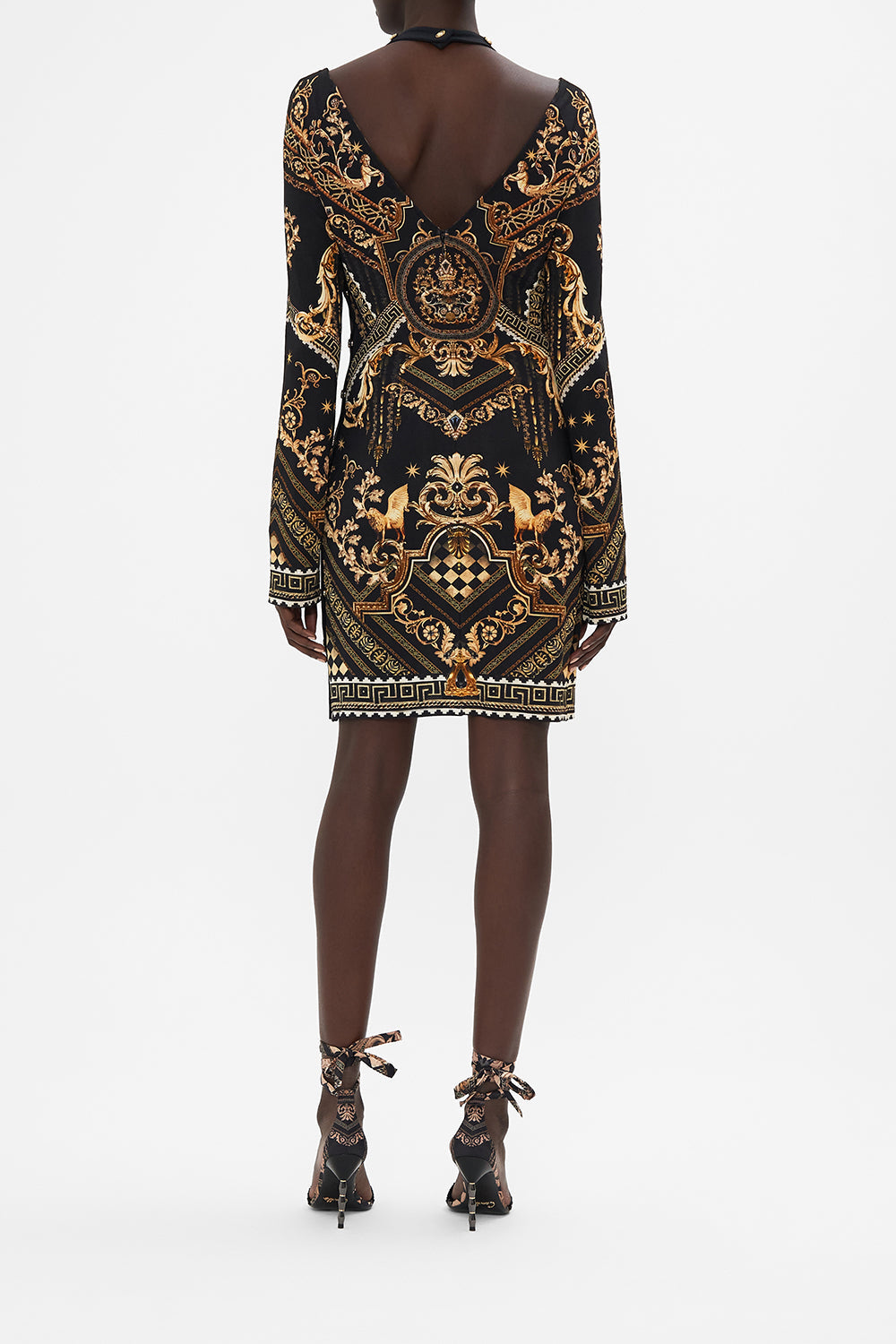 SHORT CUT OUT SHOULDER JERSEY DRESS DUOMO DYNASTY