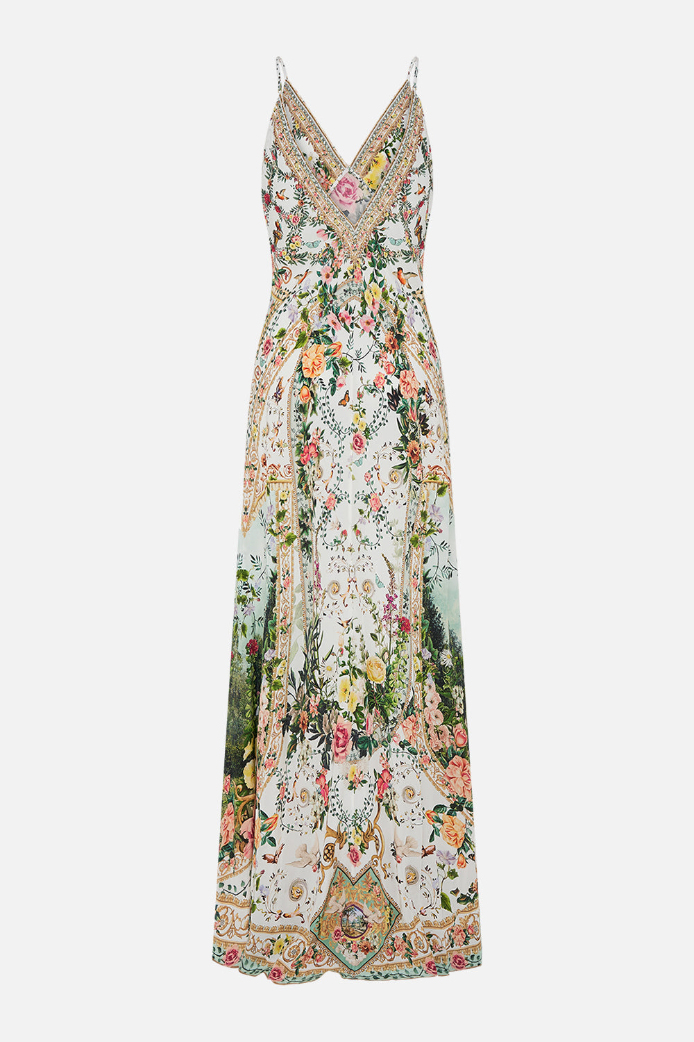 V NECK FULL LENGTH BIAS SLIP DRESS MY HOMESPUN HEART