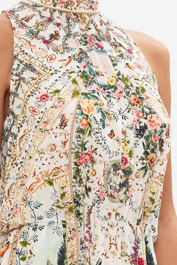 NECK TIE PLAYSUIT WITH ELASTIC WAIST GROUND CONTROL main image 0