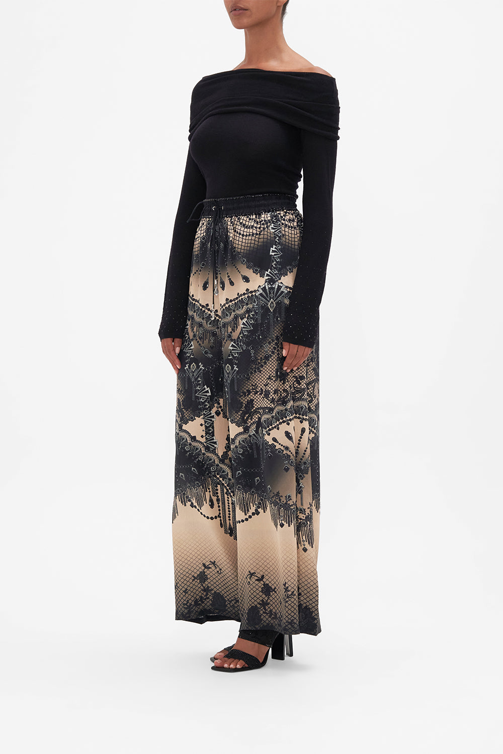 OFF SHOULDER KNIT TOP CURTAIN CALL CHAOS