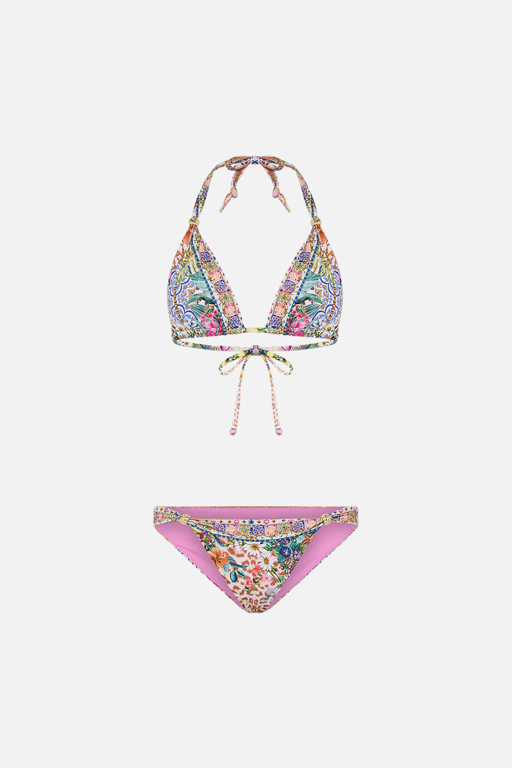 Product view of CAMILLA resortwear floral bikini Flowers of Neptune print 
