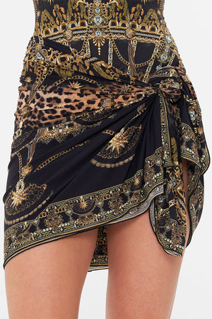 Back product view CAMILLA resortwear sarong in Masked At Moonlight print