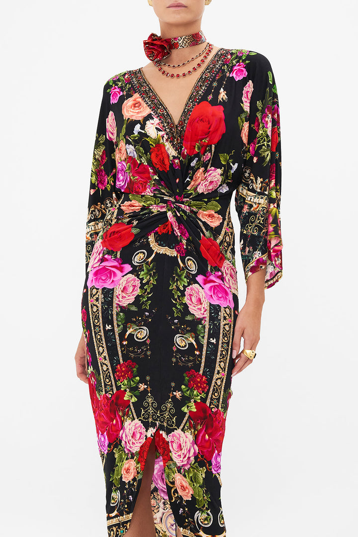LONG SPLIT FRONT TWIST DRESS AMULETS AND ALCHEMY main image 1