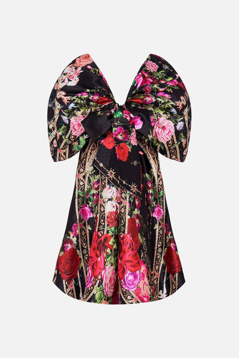 TAFFETA BOW MINI DRESS RESERVATION FOR LOVE