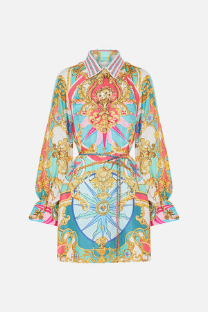 Product view CAMILLA silk shirtdress in Sail Away With Me print