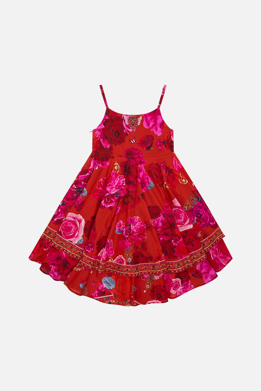 Product view of Milla By CAMILLA kids floral dress in An Italian Rosa print