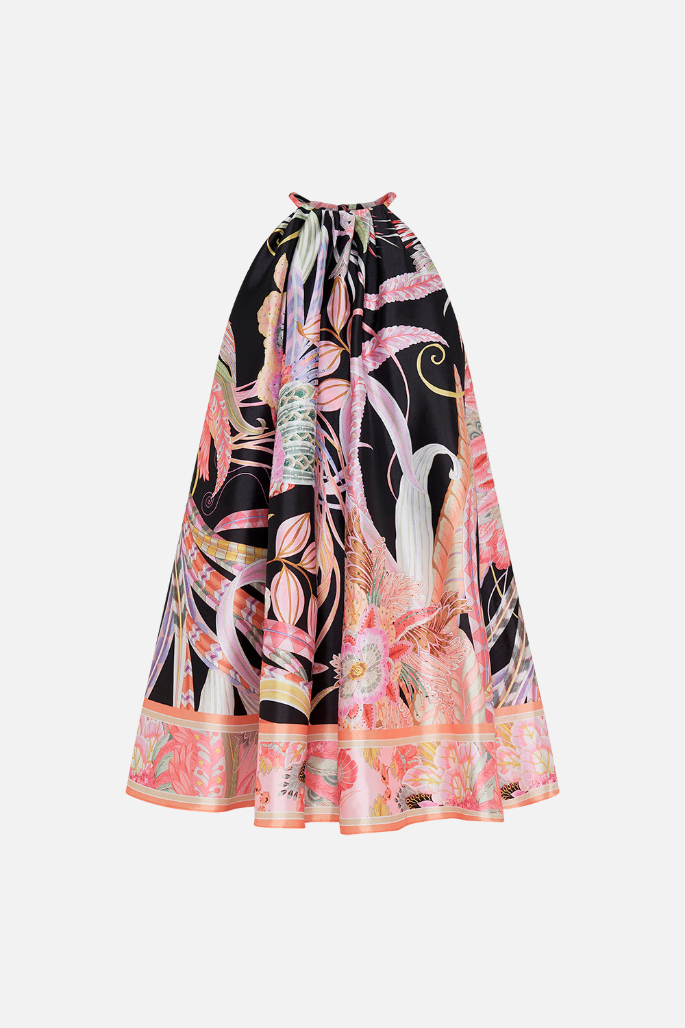 CAMILLA trapeze mini dress in Lady of The Moon print