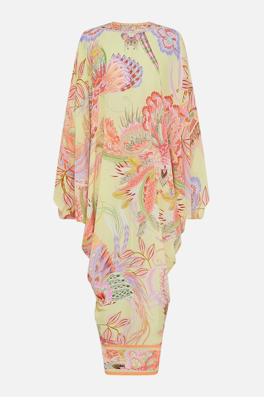 CAMILLA designer silk floral kaftan in Cosmic Tuscan print