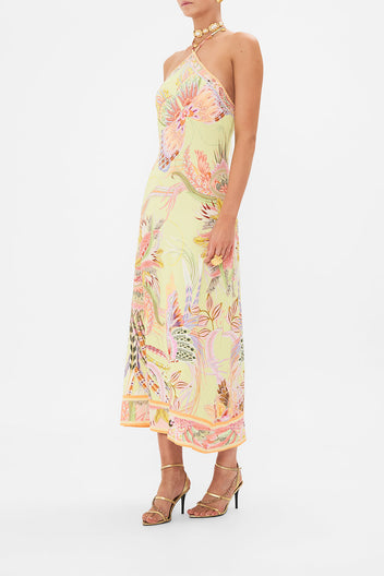 KIDS A-LINE GATHERED DRESS 12-14 COSMIC TUSCAN