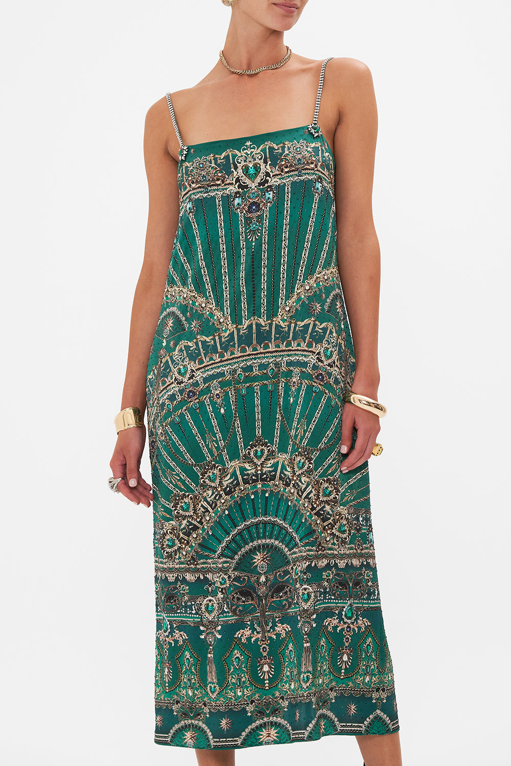 Square Neck Midi Dress, A Venice Veil | CAMILLA AU – CAMILLA