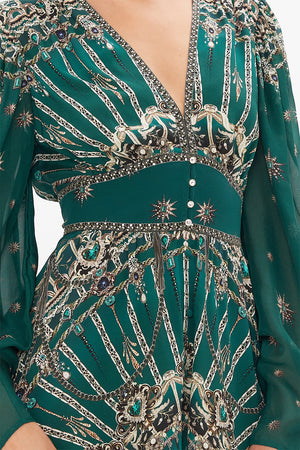 DROP SLEEVE DRESS WITH WAISTBAND KISS AND TELL