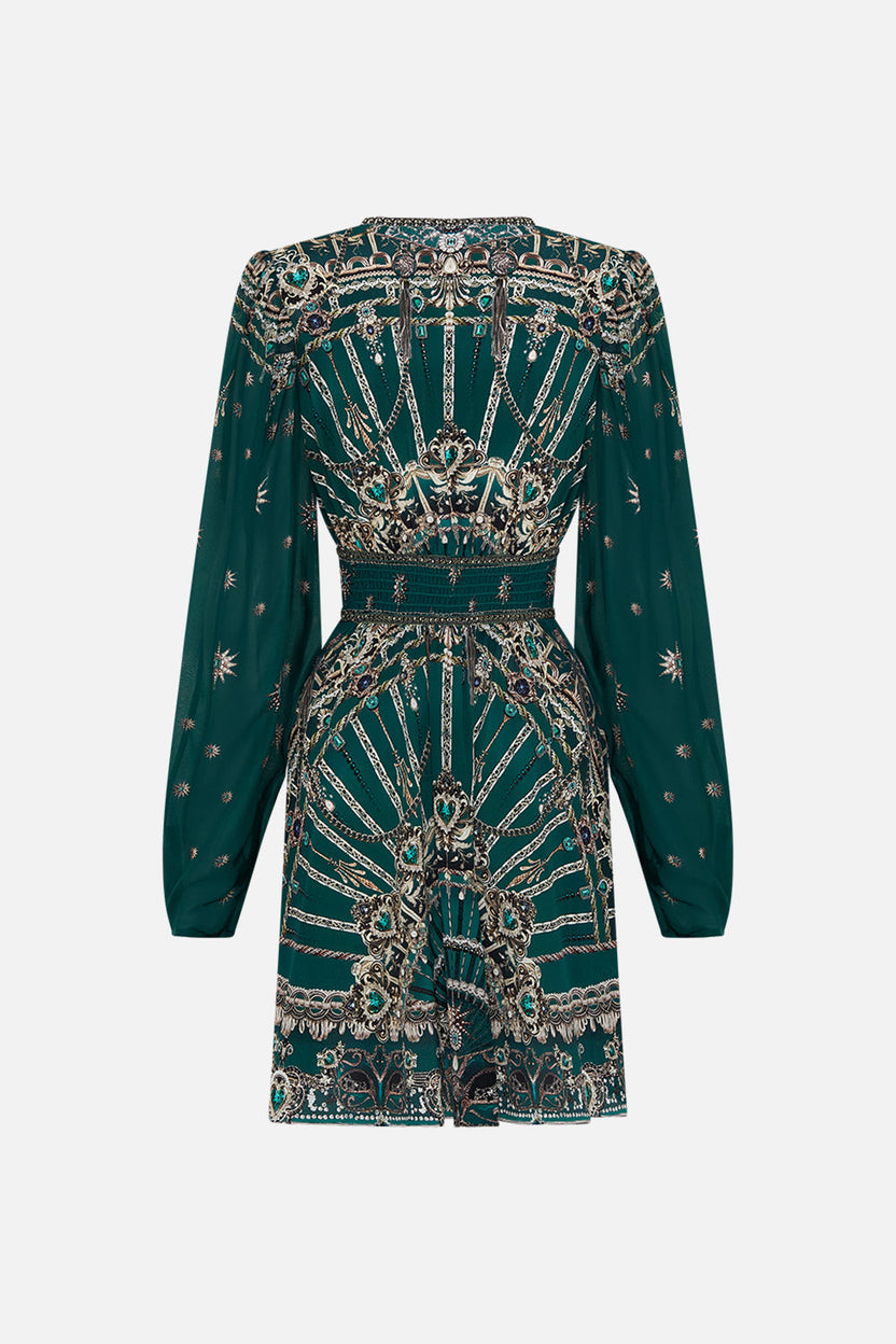 DROP SLEEVE DRESS WITH WAISTBAND RUN FROM PARADISE