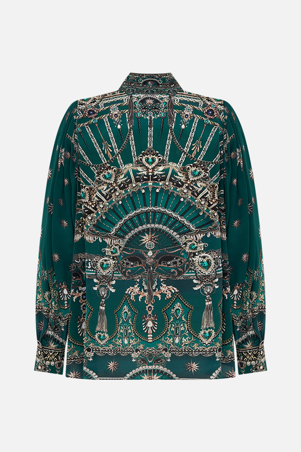 CAMILLA silk blouse in A Venice Veil print