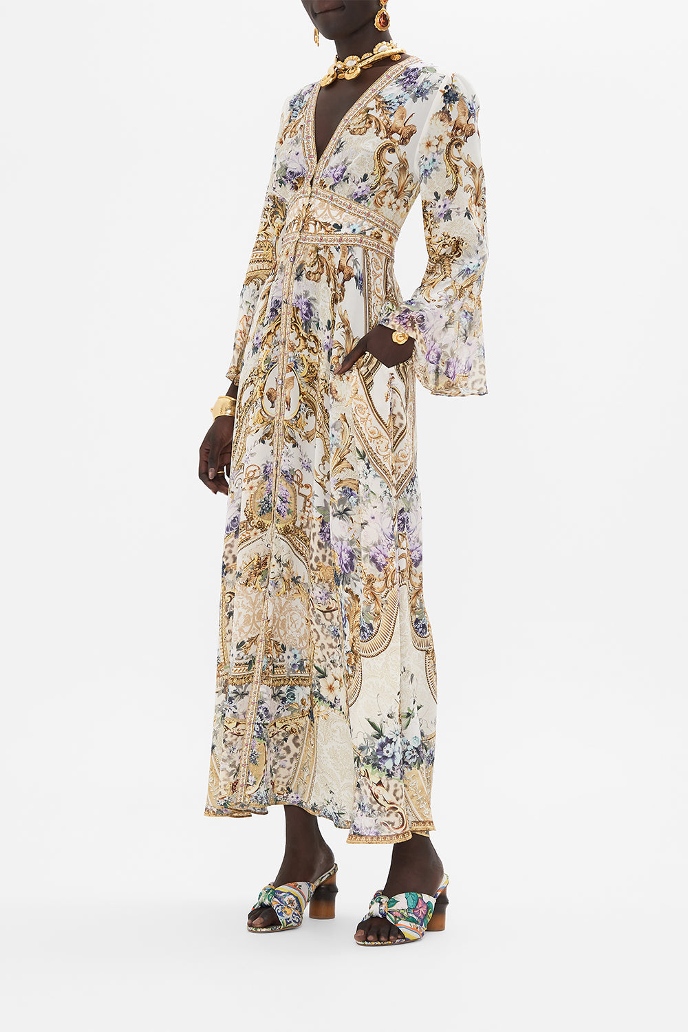 Shaped Waistband Dress With Ruffle Sleeve| CAMILLA AU – CAMILLA