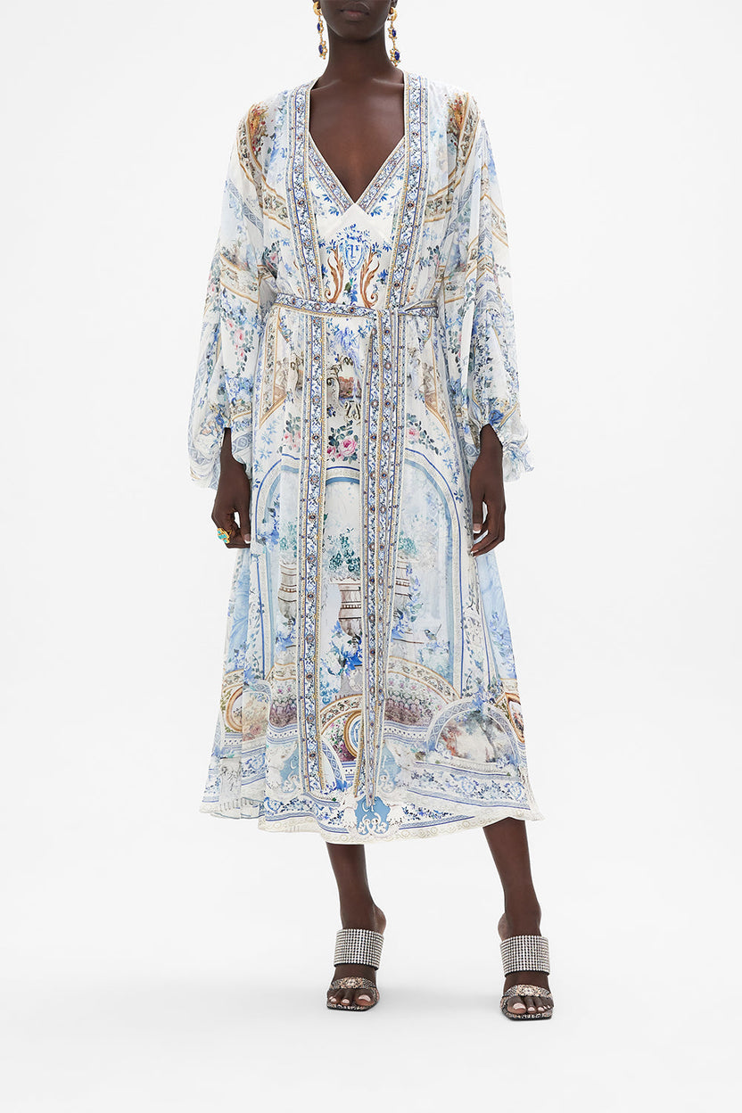 WRAP TIE DRESS WITH BLOUSON SLEEVE SEASON OF THE SIREN main image 0