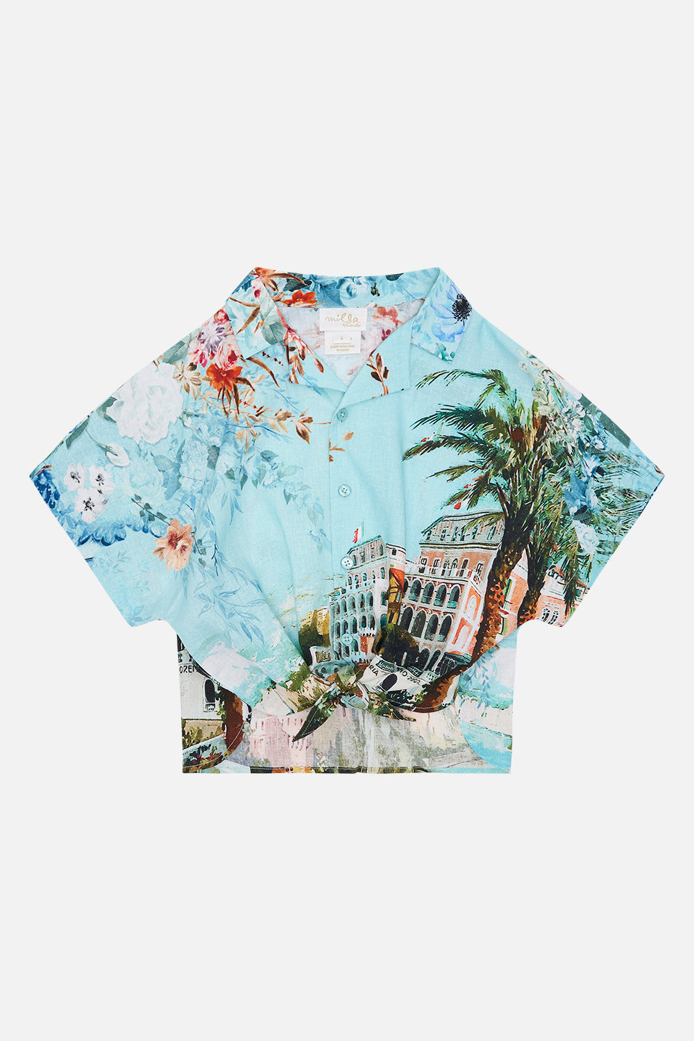 Milla by CAMILLA kids crop shirt in From Sorrento With Love print