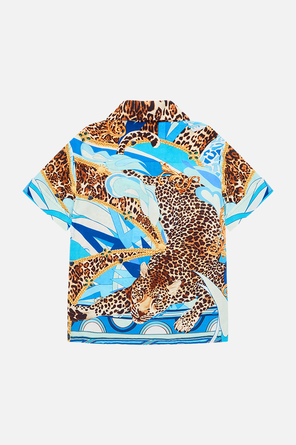 Product view of Milla By CAMILLA boys shirt in Sky Cheetah print 