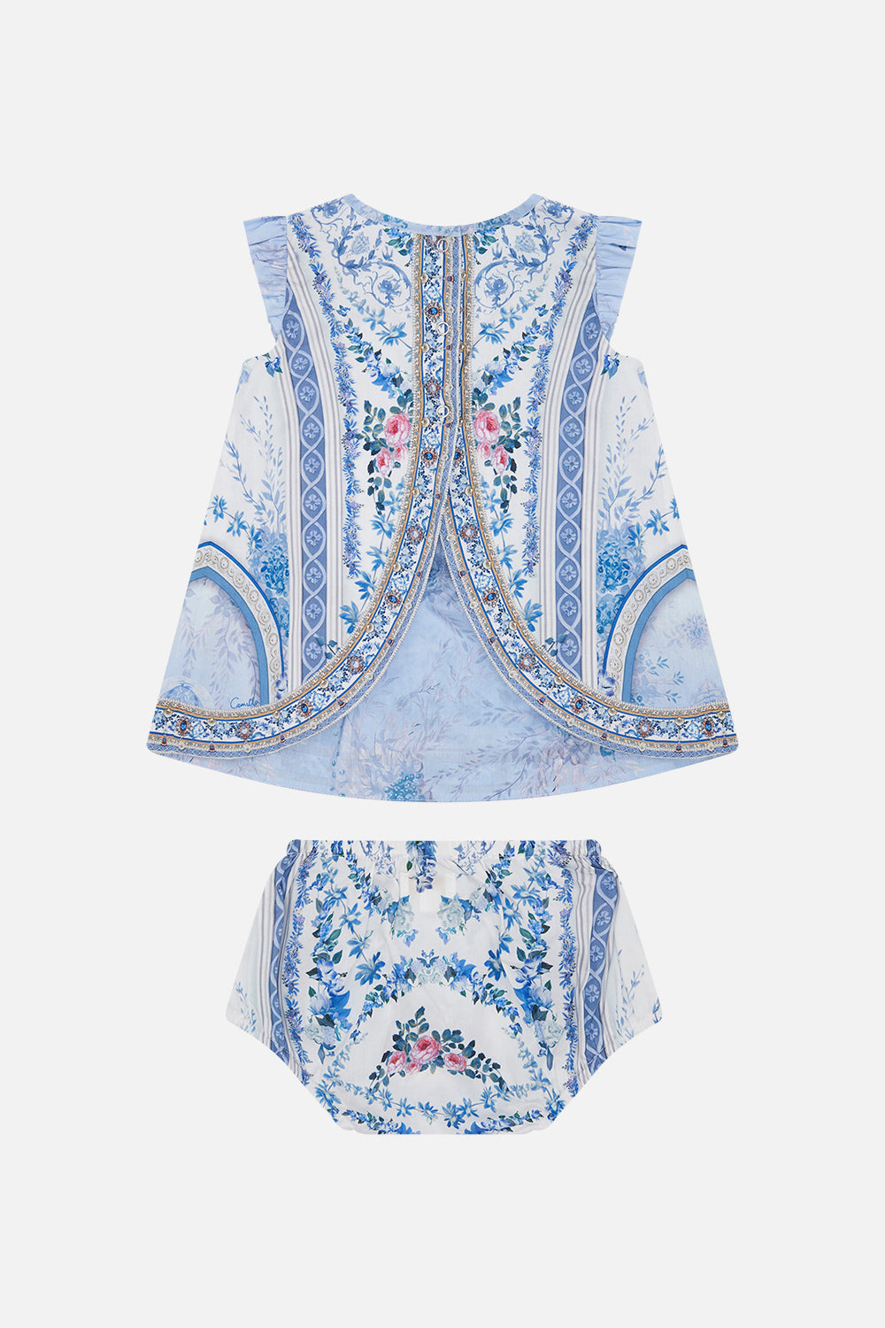 BABIES TOP AND BLOOMER SET WITH TRIM SEASON OF THE SIREN