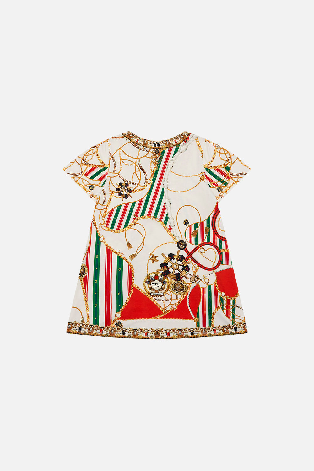 Product view of Milla By CAMILLA kids t shirt dress in Saluti Summertime print