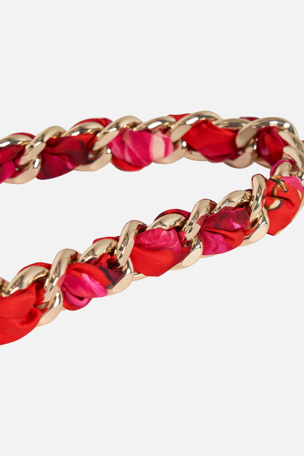 CAMILLA scarf chain belt in An Italian Rosa print