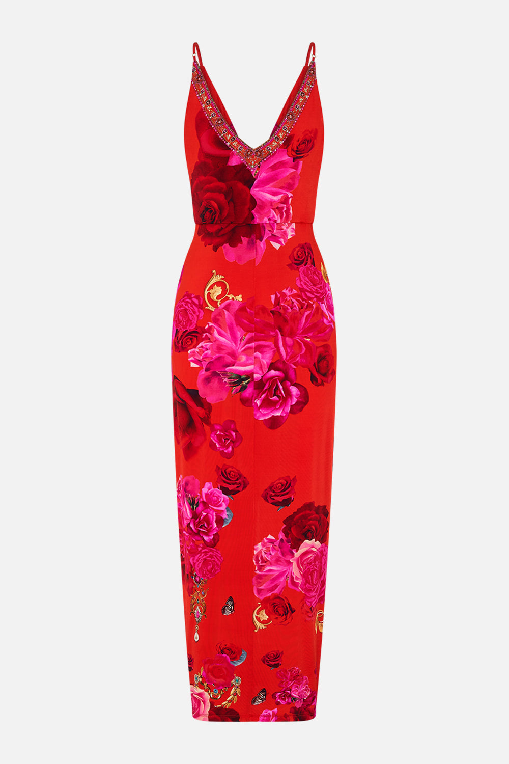 STRAPPY DRESS WITH TWIST FRONT ITALIAN ROSA