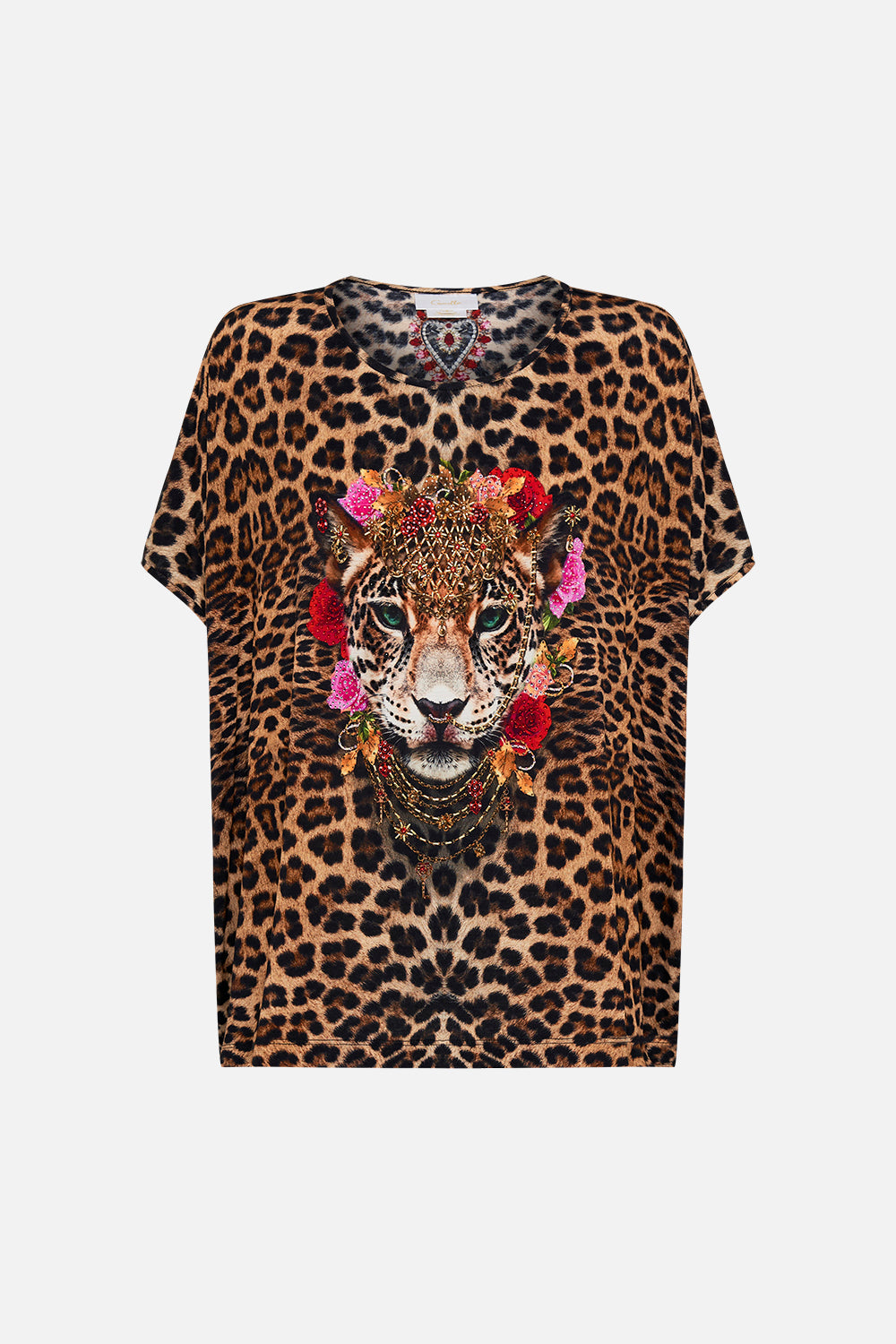 CAMILLA womens t shirt in Heart Like A Wildflower print 