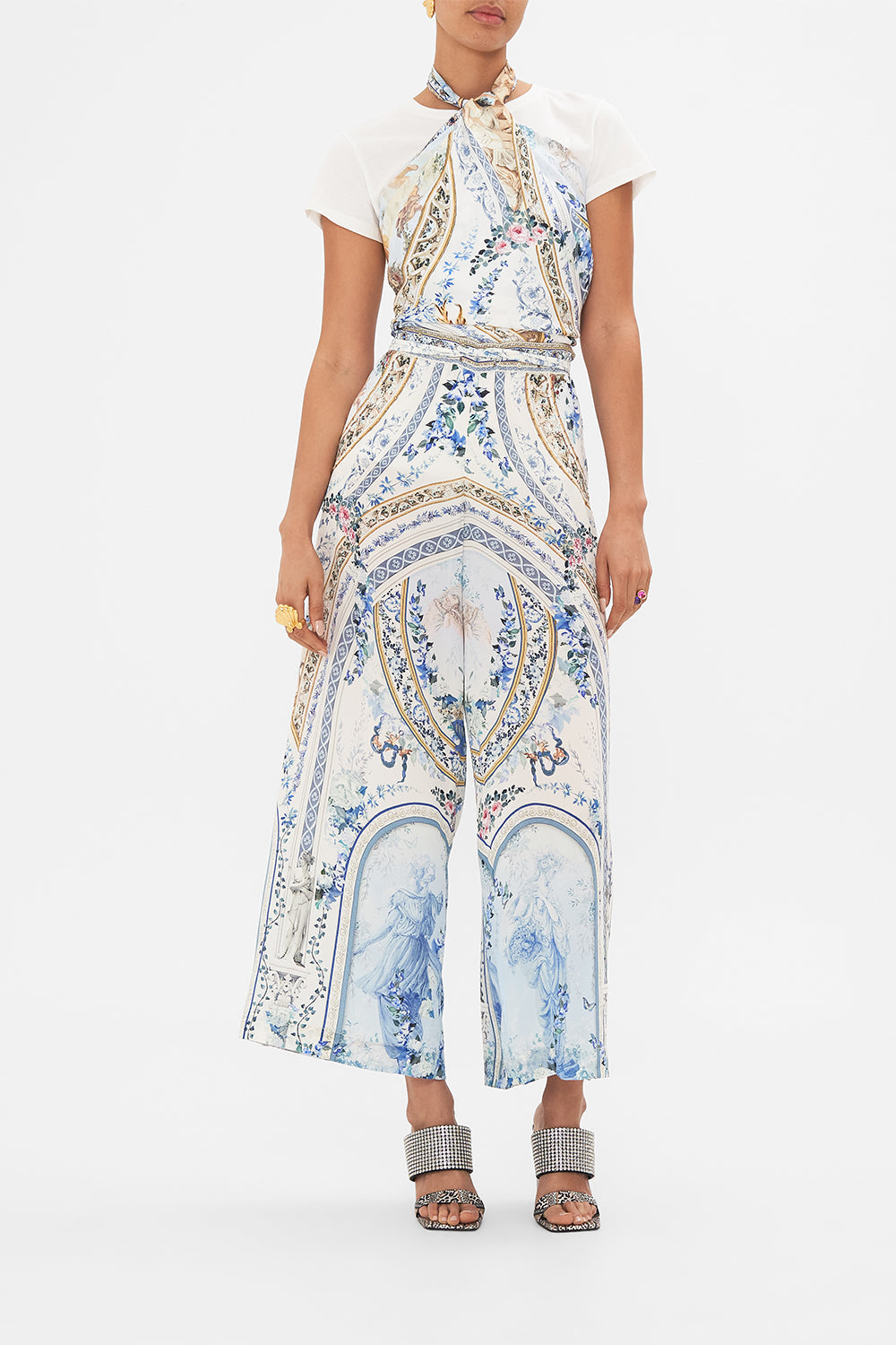 CAMILLA large square scarf in Season of the Siren print