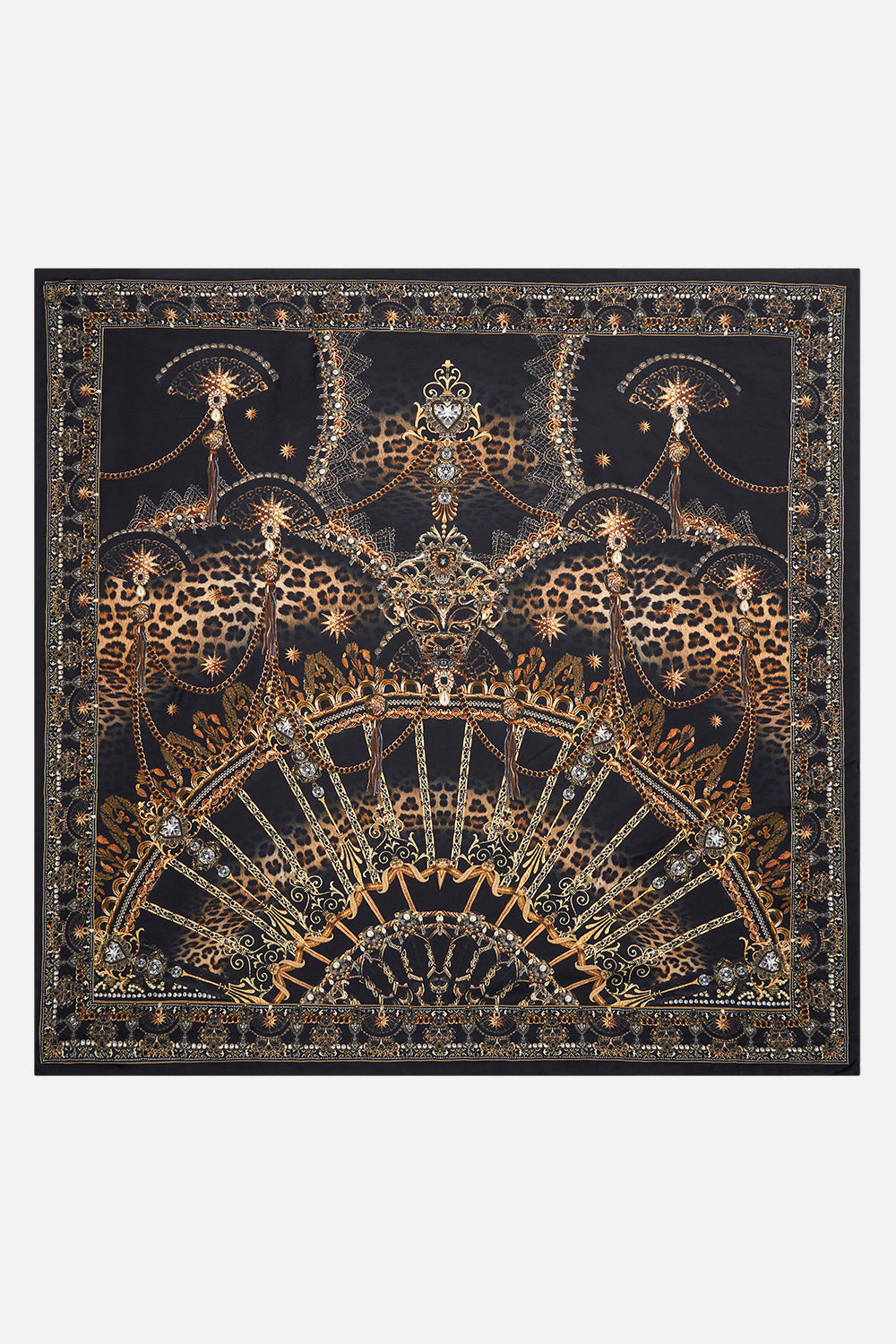 Product view of CAMILLA silk scarf in Masked At Moonlight print