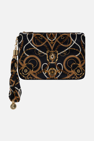 Product view of CAMILLA silk clutch bag in Coast to Coast print