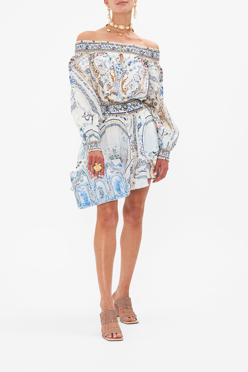 CAMILLA small clutch in Season of the Siren print