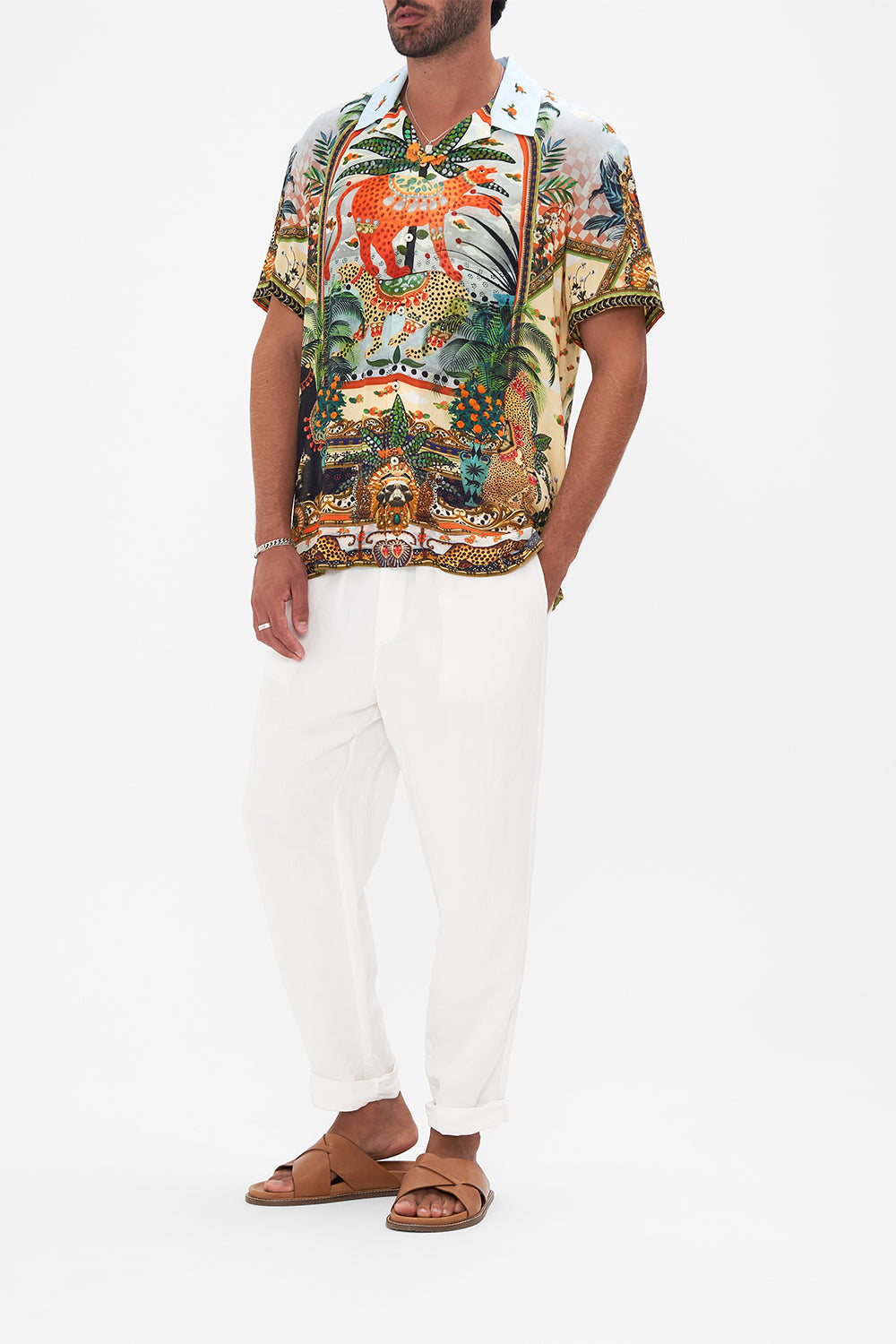 SHORT SLEEVE CAMP COLLARED SHIRT ALESSANDROS ATLANTIS