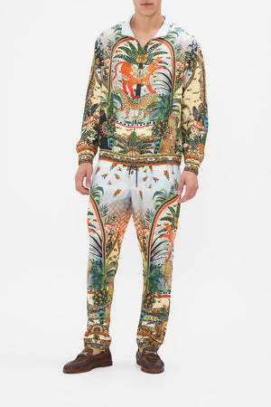 Product view of HOTEL FRANKS BY CAMILLA mens collared zip jacket in Alessandros Atlantis print