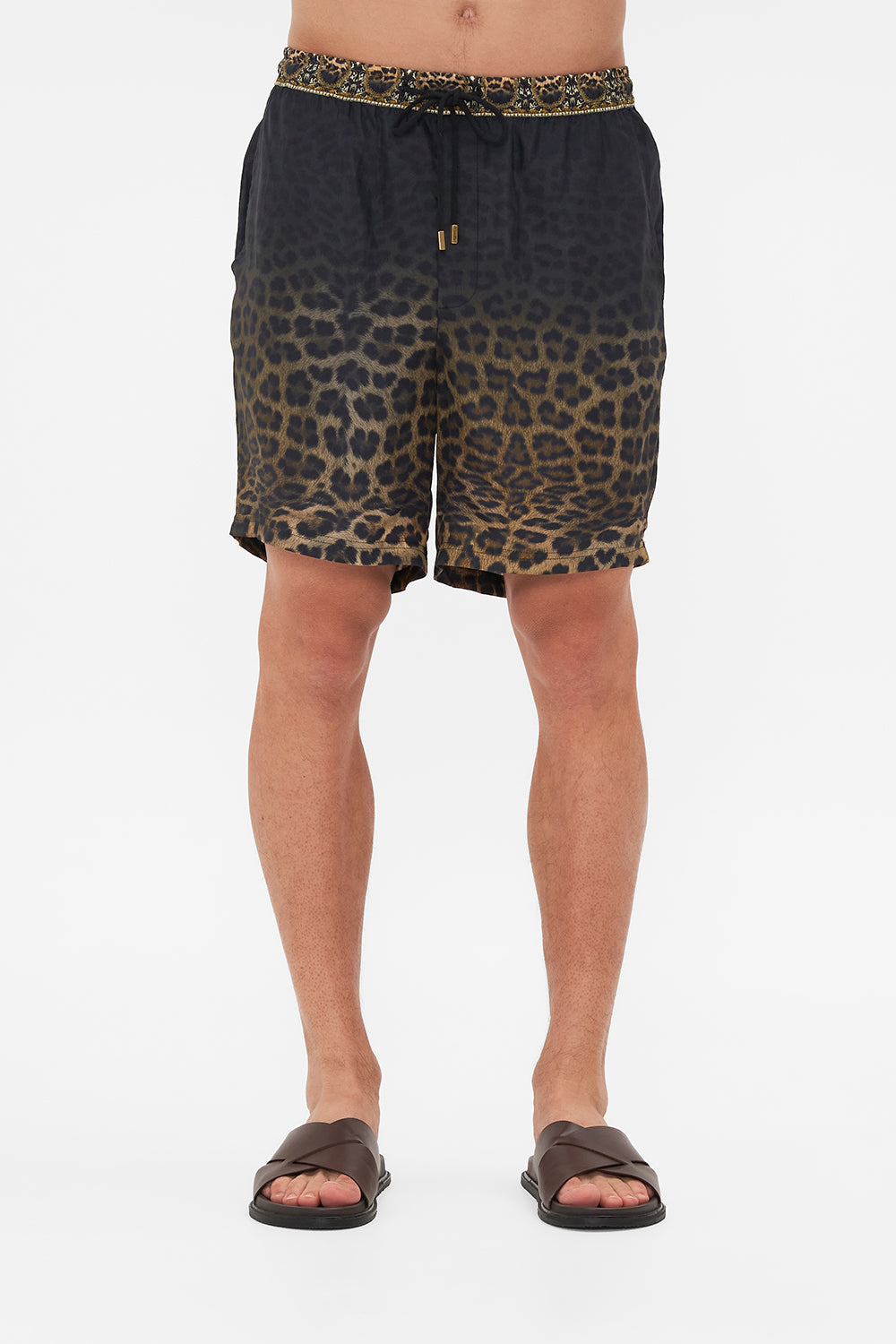 Crop view of Hotel Franks By CAMILLA mens walkshorts in Masked At Moonlight