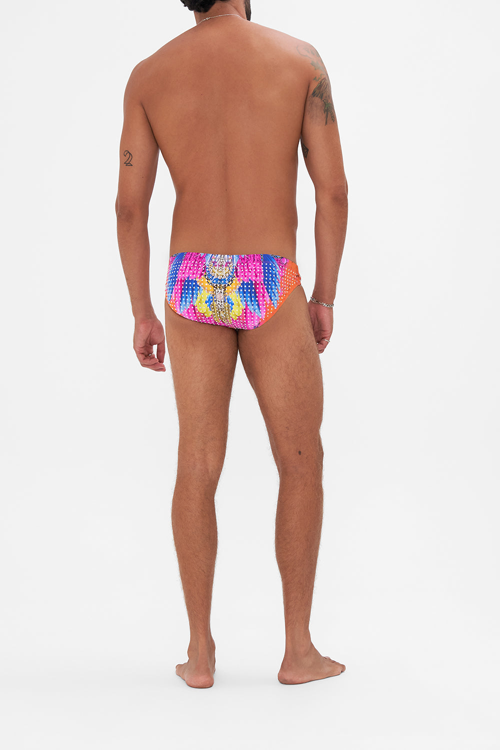 MENS ATHLETIC SWIM BRIEF - FULLY CRYSTALLED DANCING WITH DESTINY
