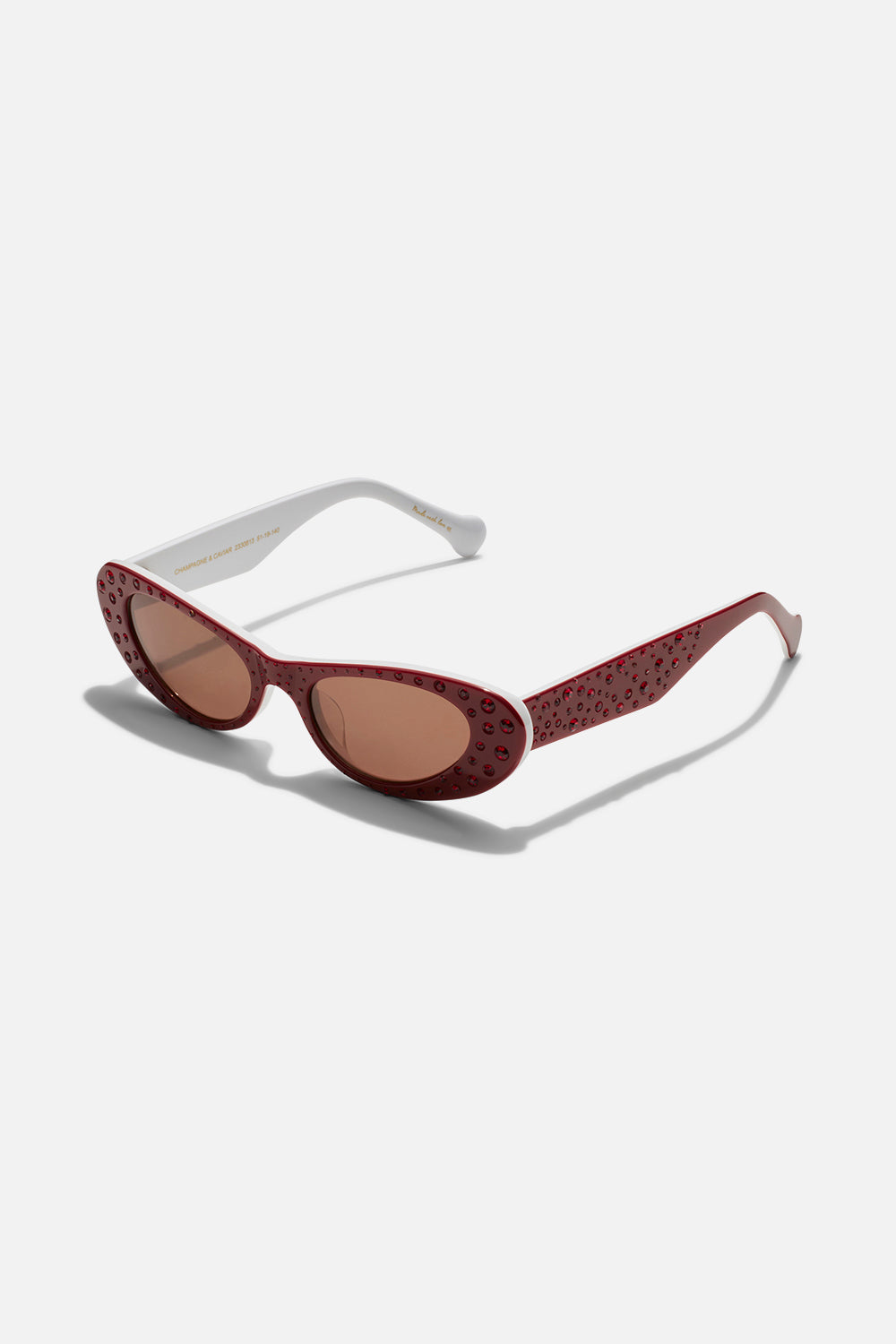 Champagne & Caviar red cat eye sunglasses  CAMILLA