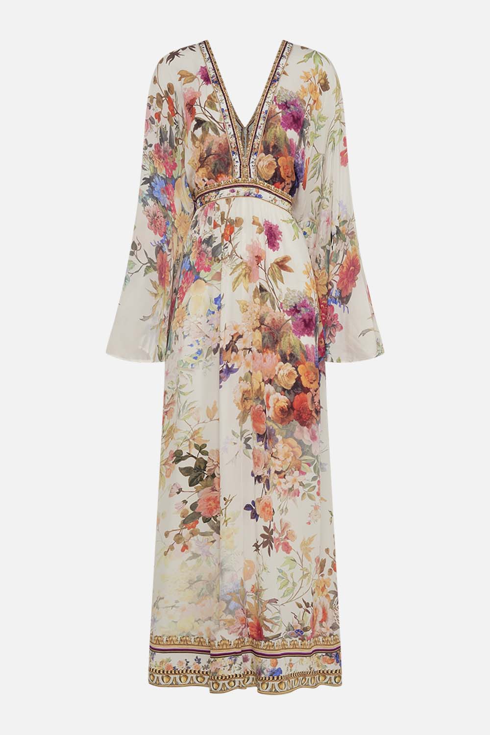 GATHERED KIMONO DRESS FRIENDS WITH FRESCOS