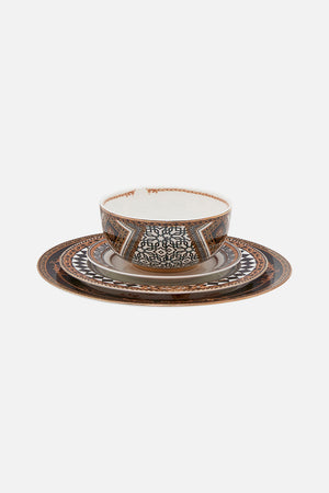 Product view of VILLA CAMILLA home ceramic dinner set of 4 in Duomo Dynasty print