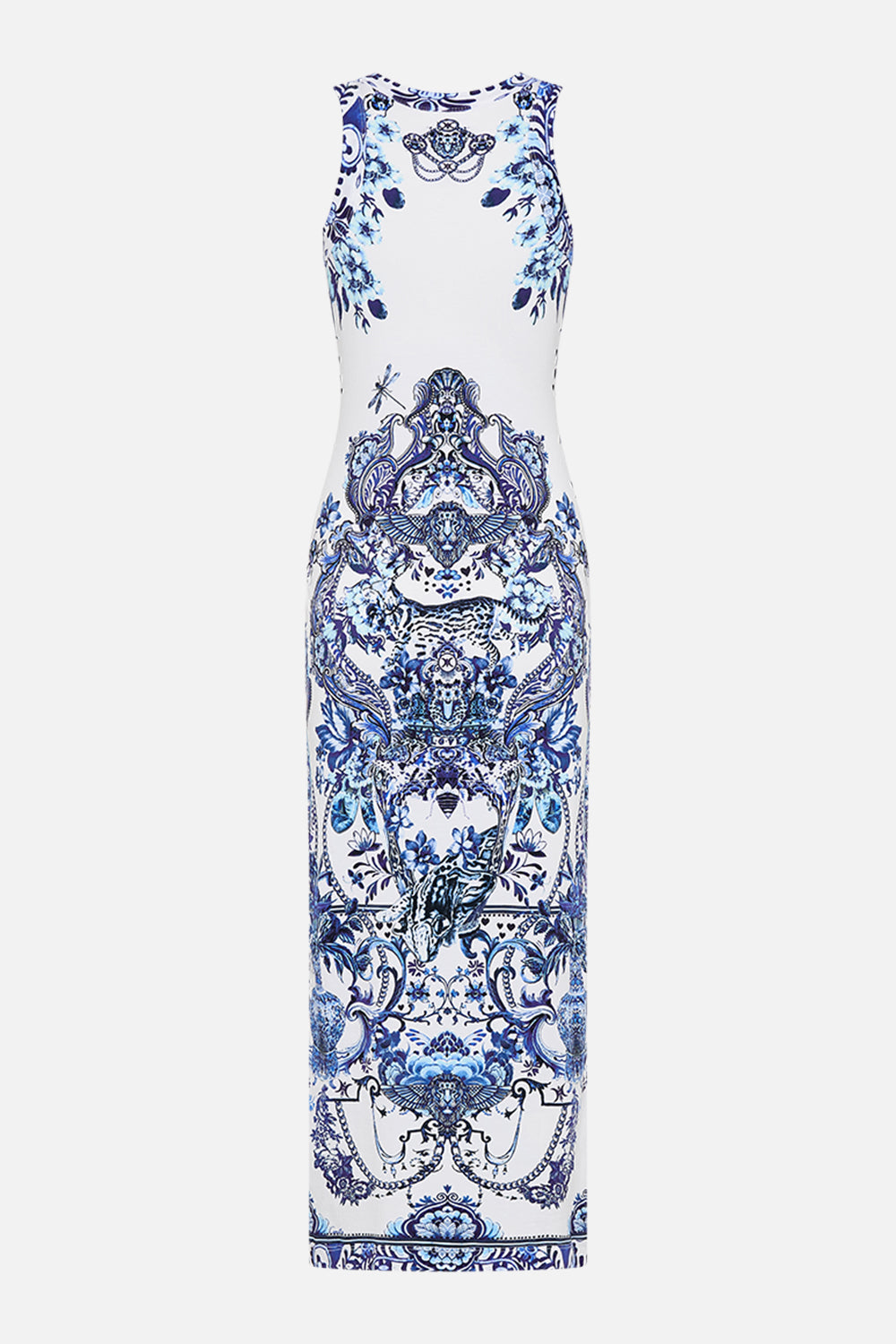 CAMILLA jersey tank dress in Glaze and Graze print