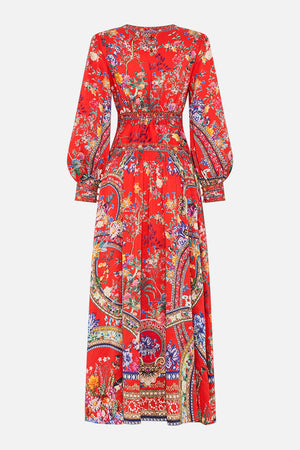 BUTTON THROUGH DRESS WITH EXTENDED WAISTBAND THE SUMMER PALACE