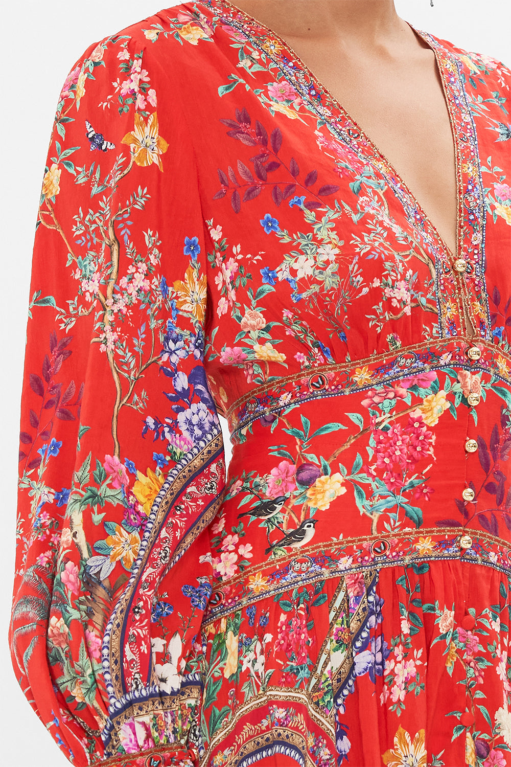 CAMILLA floral print silk dress in The Summer Palace print 