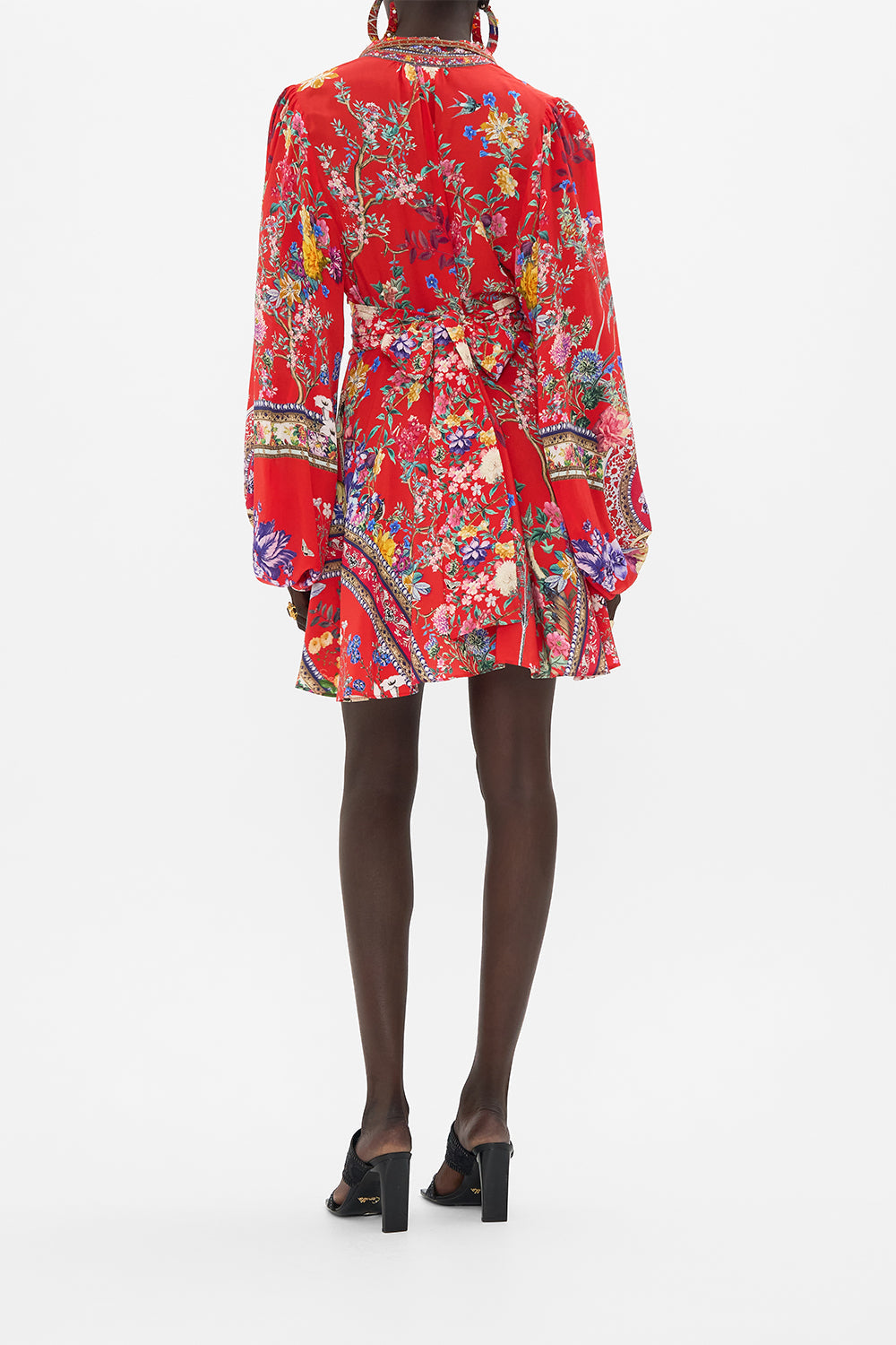 CAMILLA floral print mini dress in The Summer Palace print