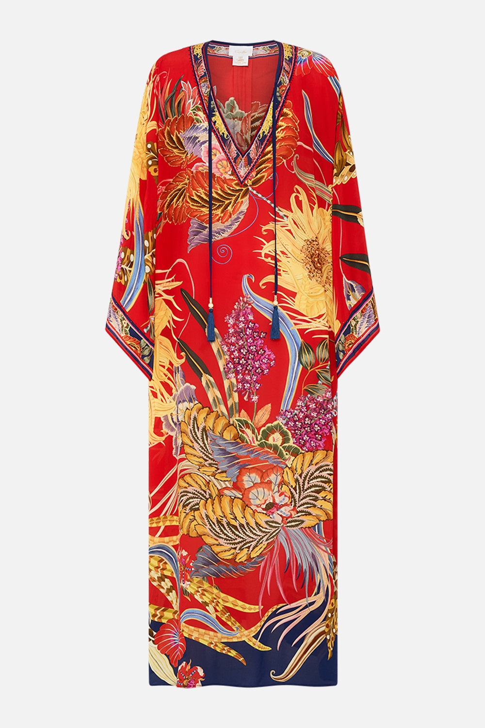 Camilla silk kaftan in Through Vincents Eyes print